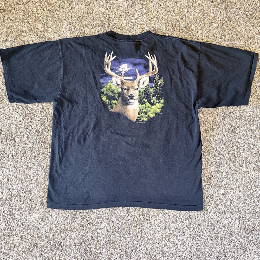 Vintage Big Buck Alore Shirt Mens 2XL Protect World Wildlife USA Single Stitch